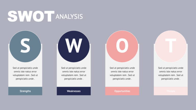 Purple SWOT Presentation: 50 Slides PPTX, KEY, Google Slides ...