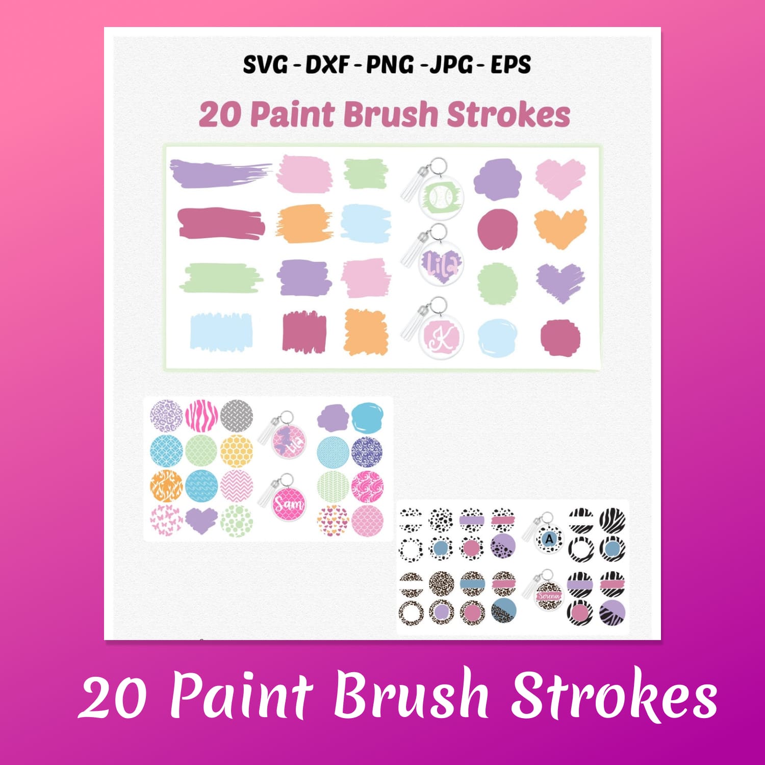 Paint Brush Strokes SVG main cover.