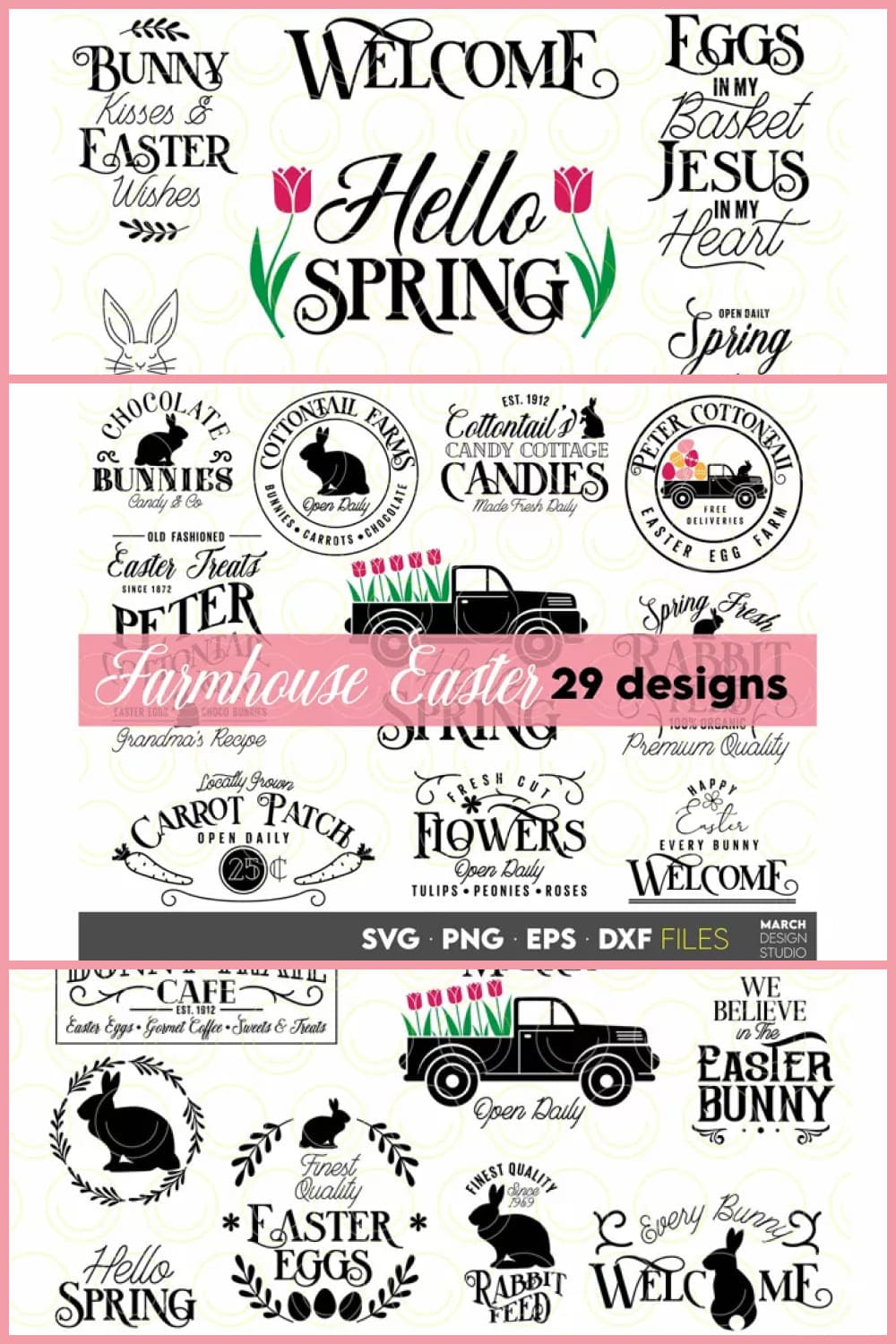 Rustic Easter SVG Bundle - Free SVG Cut Files.