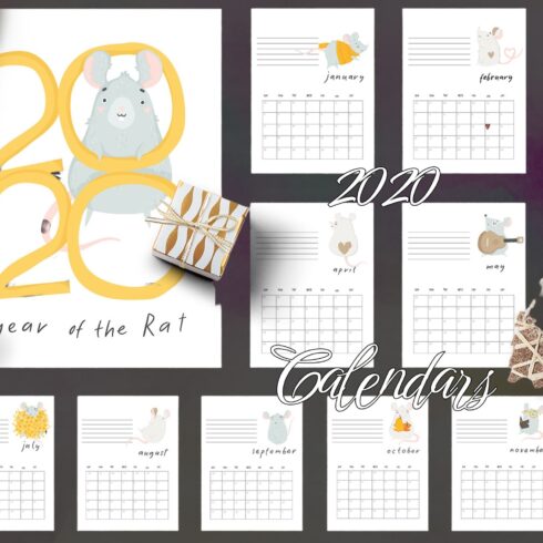 Cute Rat Calendars - the collection with 4 calendar designs.