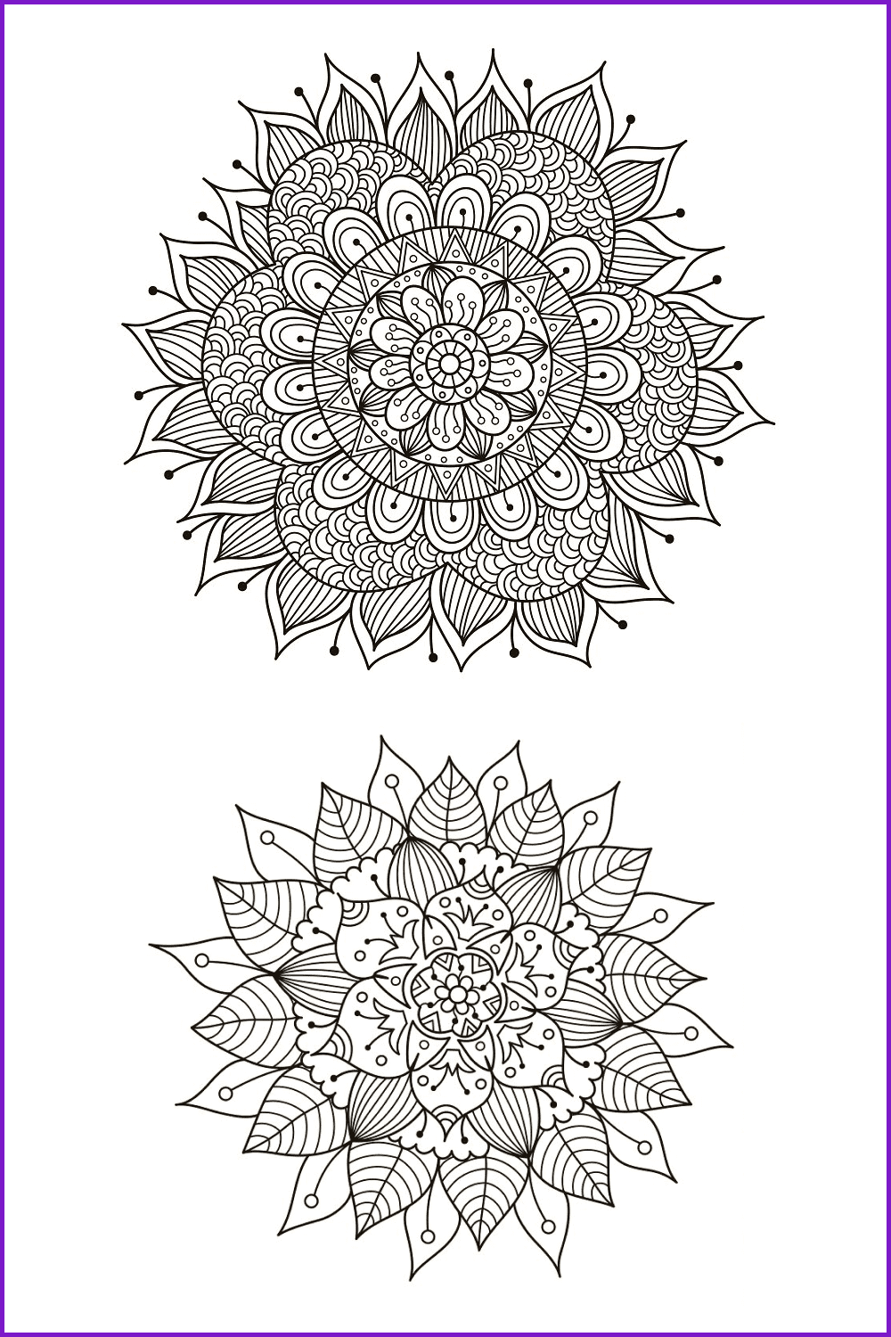 Vintage style mandala with many colors.