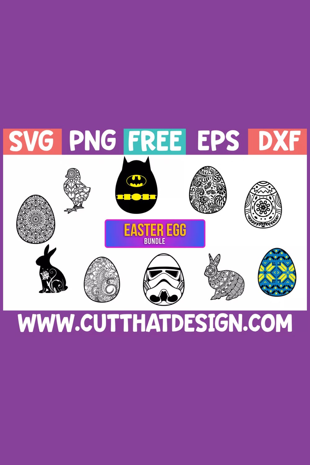 Free Easter SVG Bundle - 10 Designs Cut That Design.