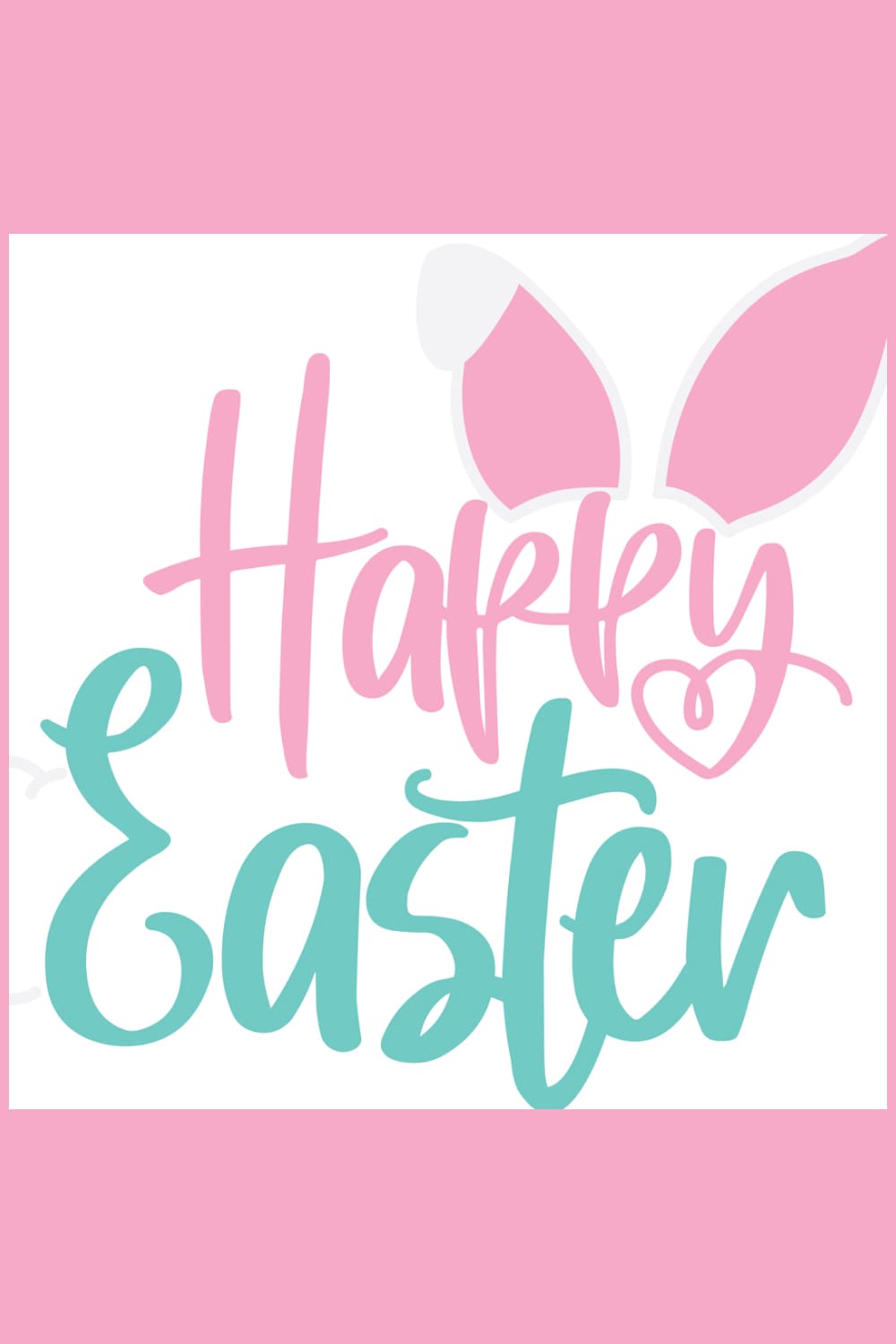 Free Happy Easter Bunny SVG Cut File.