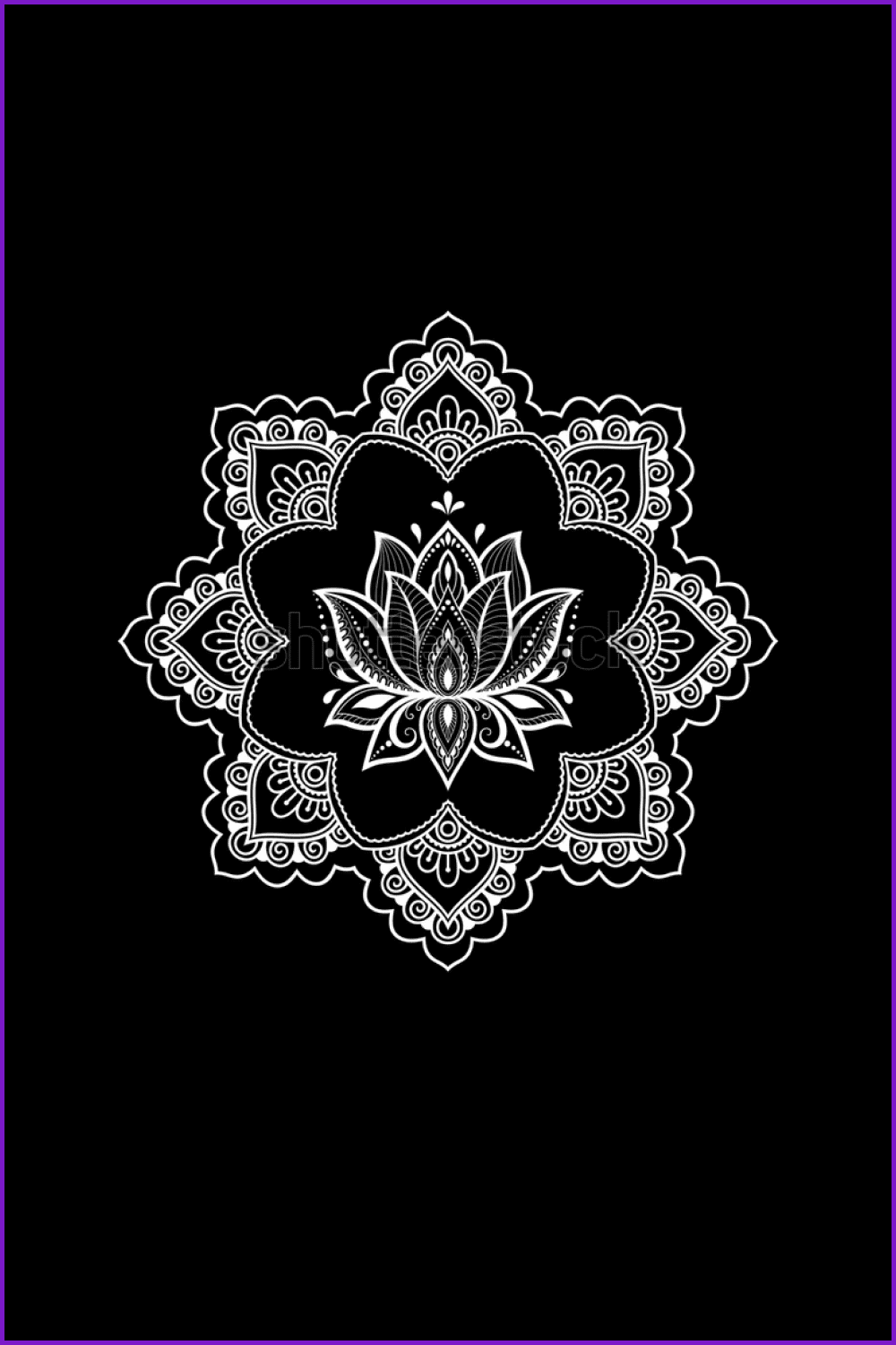 A very interesting mandala with a lotus flower inside.