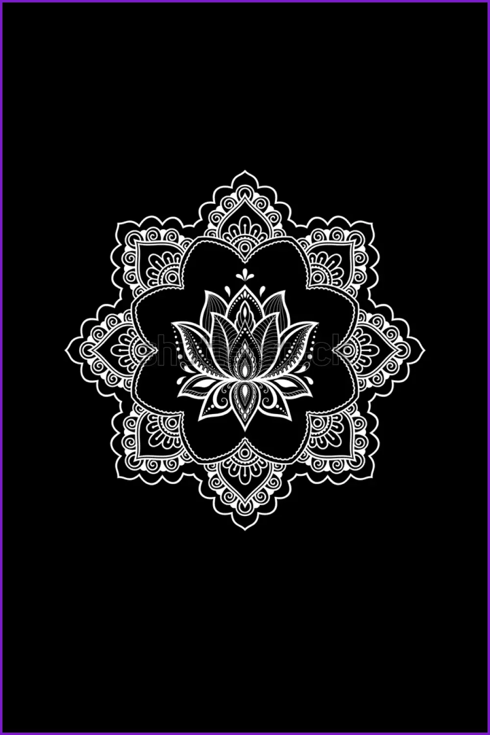 A very interesting mandala with a lotus flower inside.