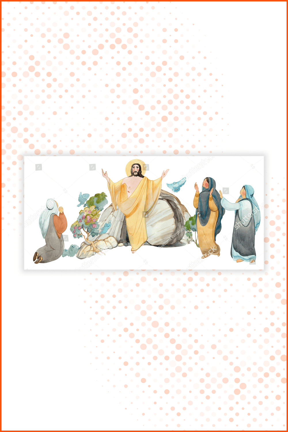 Easter illustration Jesus Christ.