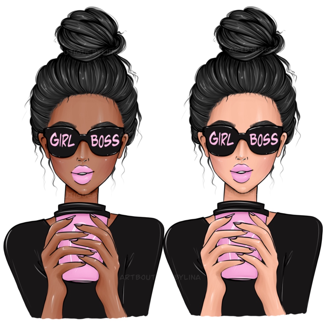 Boss Girl Life Clipart PNG preview.