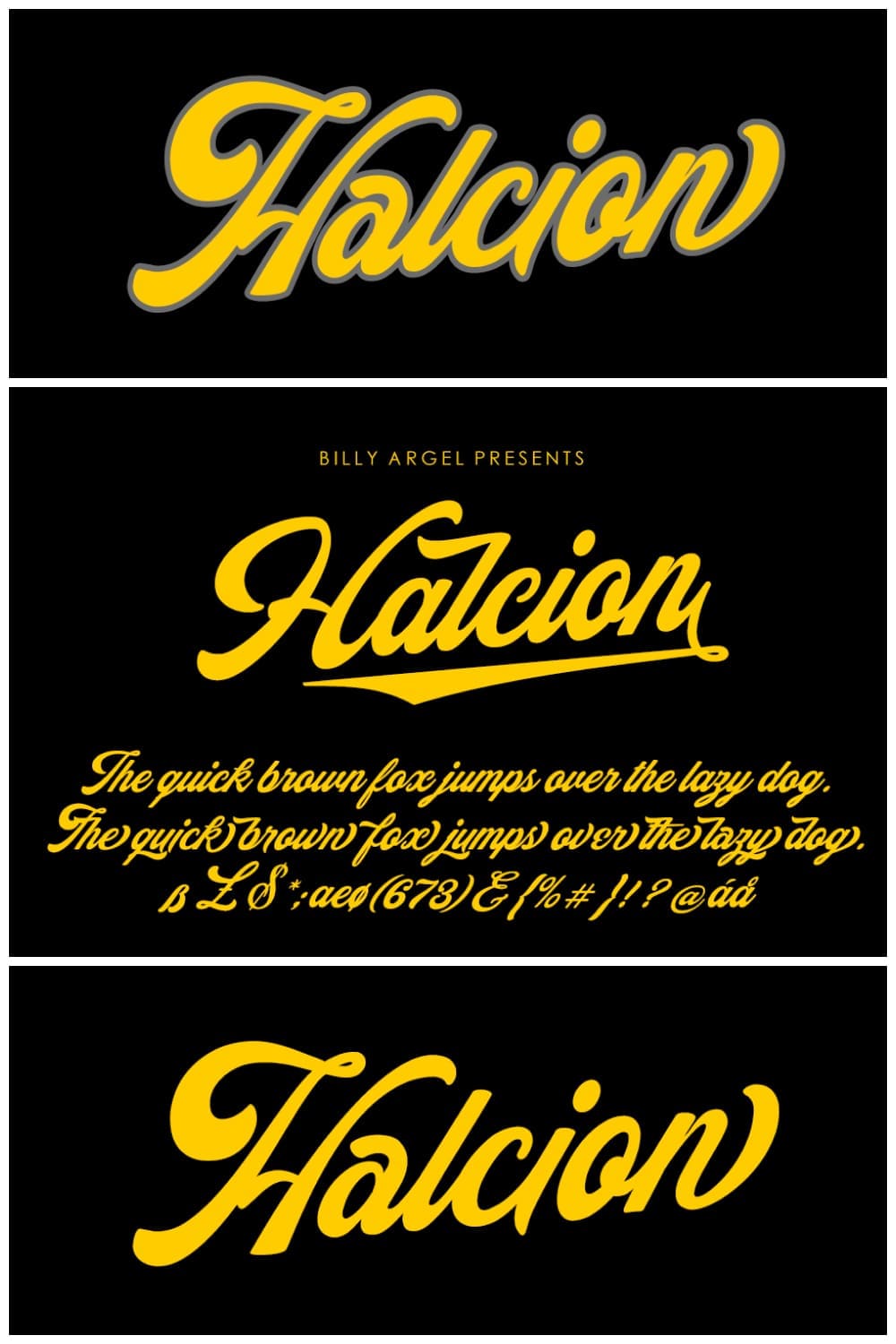 HALCION Font.