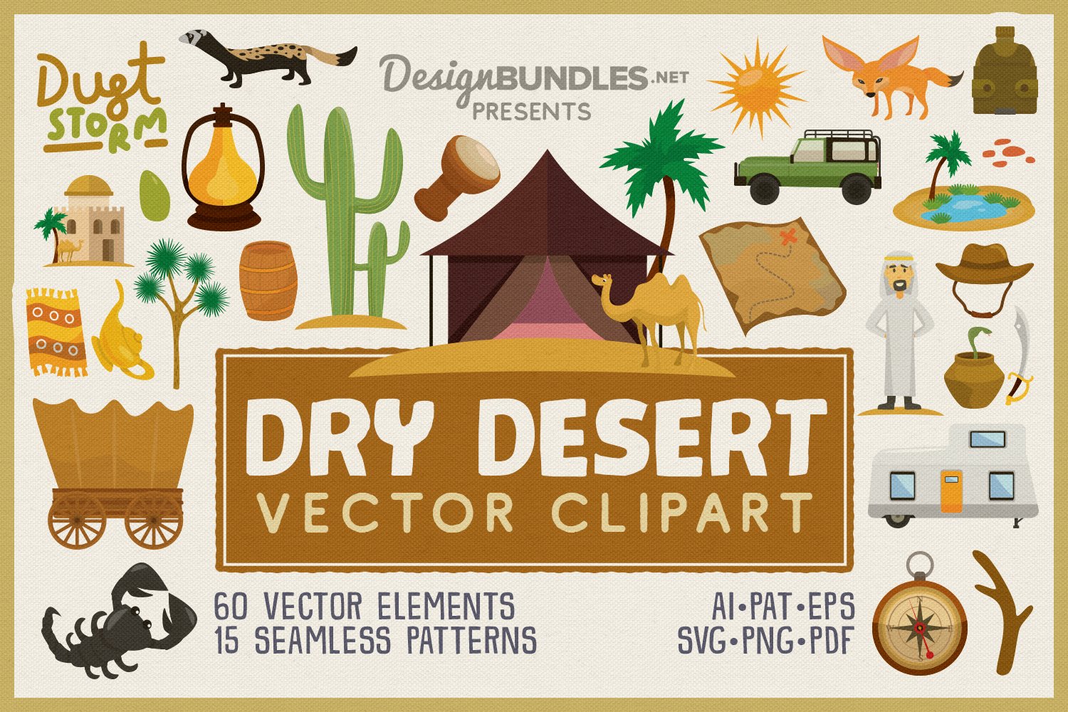 Dry desert clipart.