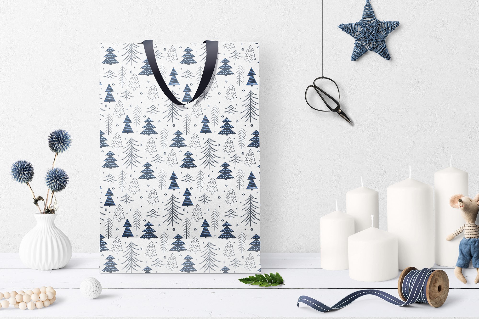 Cute patterns for festive package.