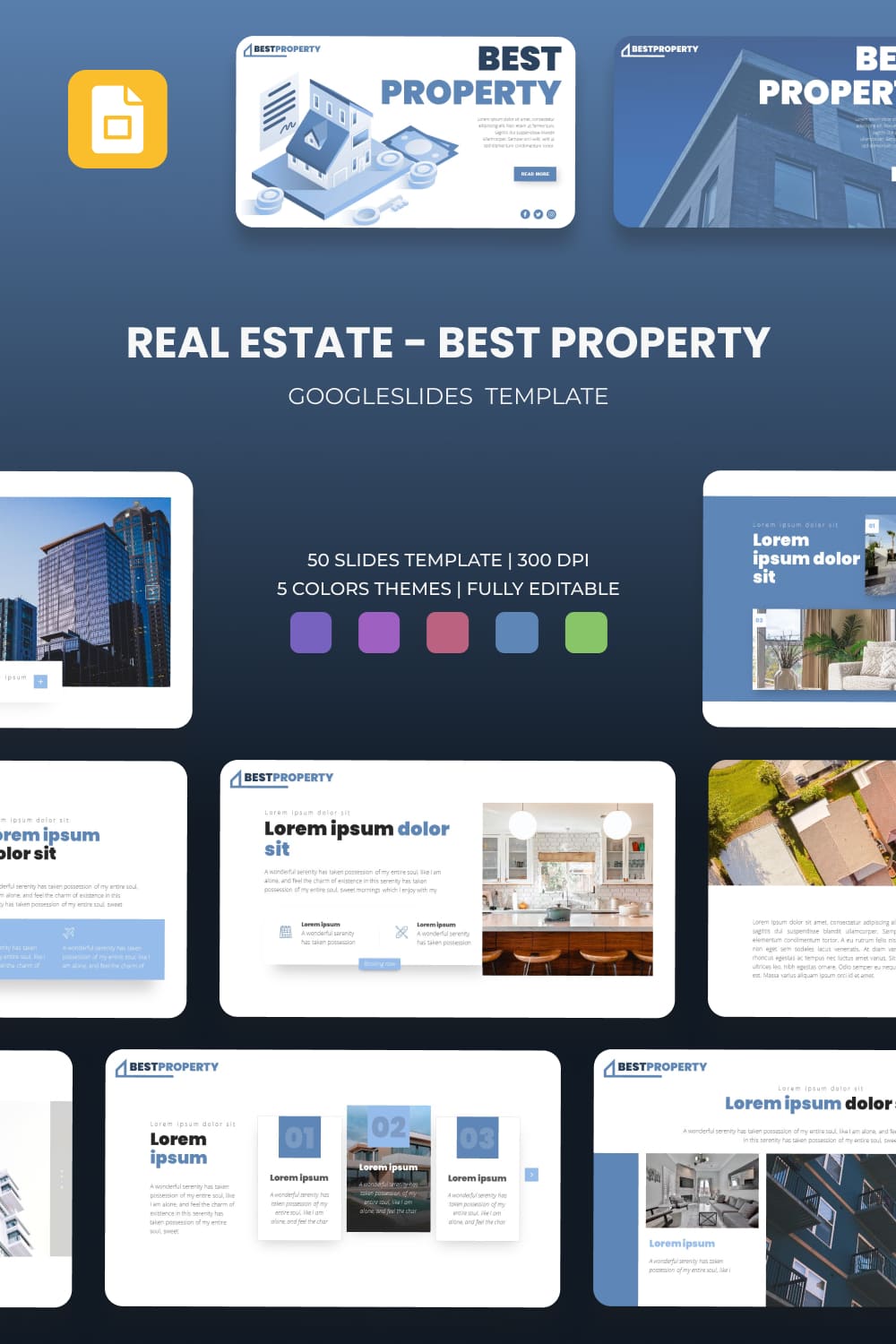 Best Property Real Estate Google Slides Theme.