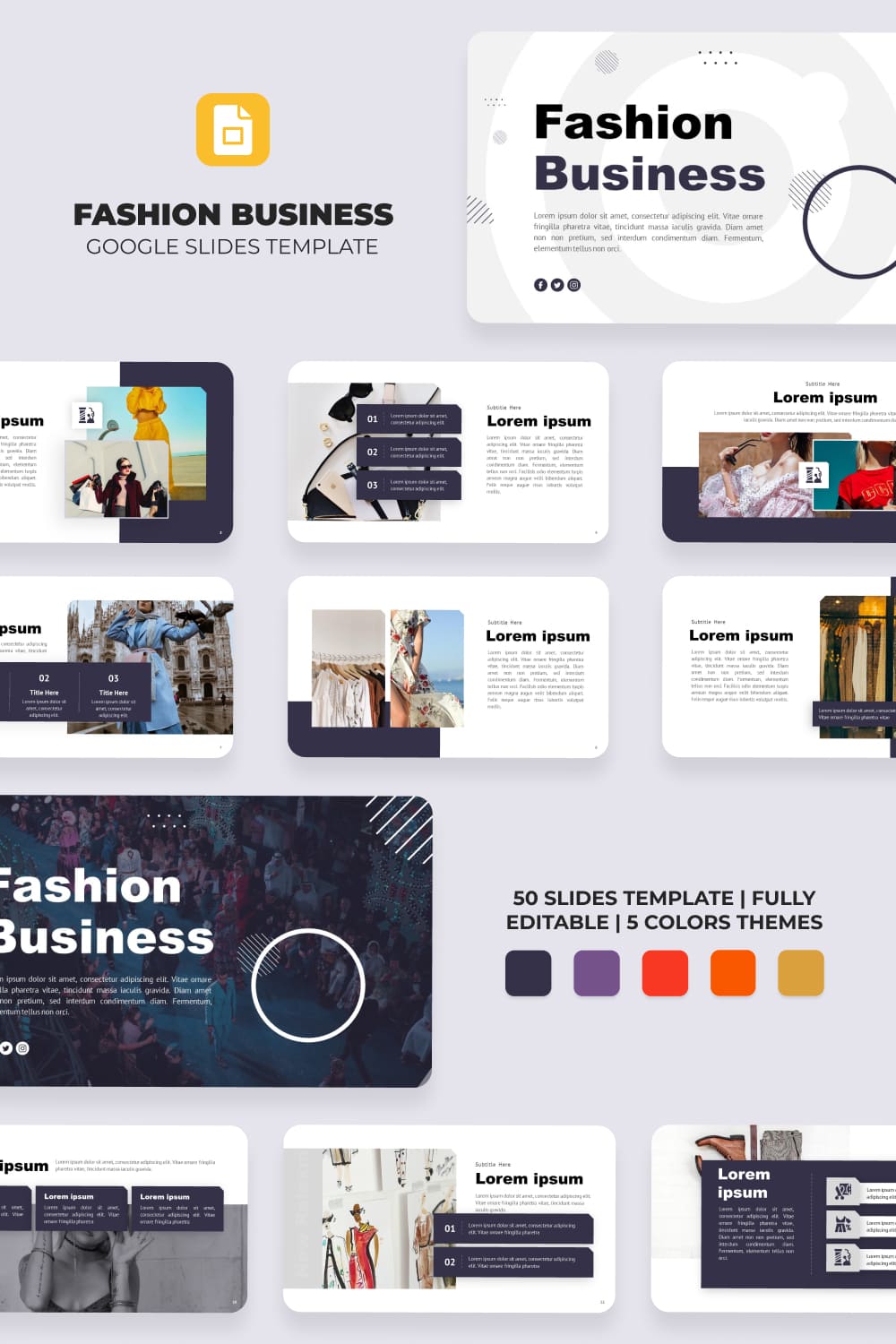 Fashion Business Google Slides Theme.