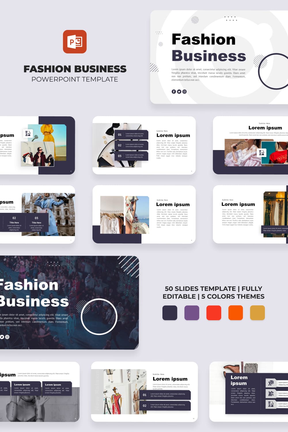 Fashion Business Powerpoint Template.
