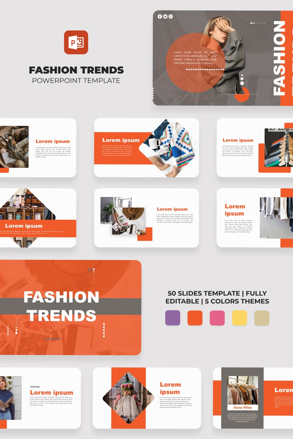 3 fashiontrends powerpoint template 1000h1500