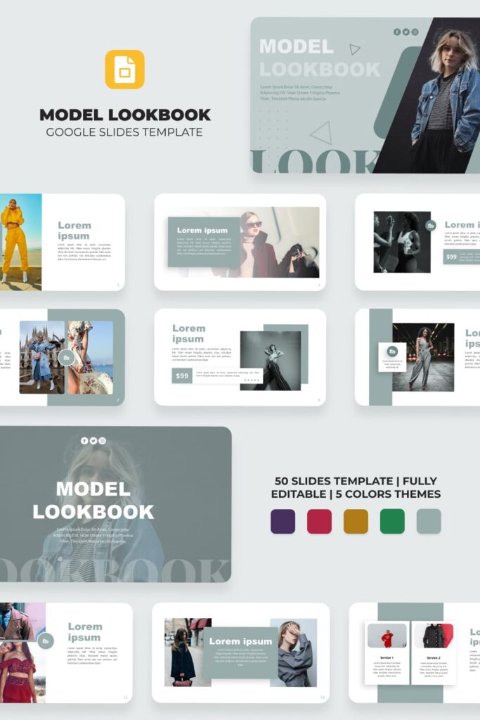Model Lookbook Google Slides Theme – MasterBundles