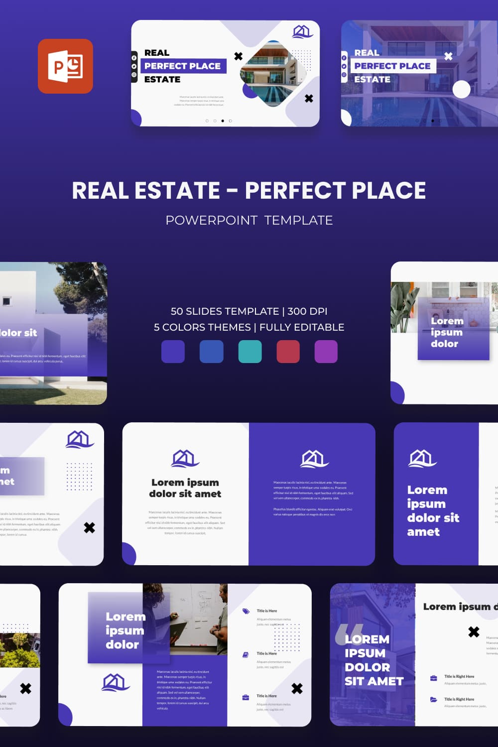 Perfect Place Real Estate Powerpoint Template.