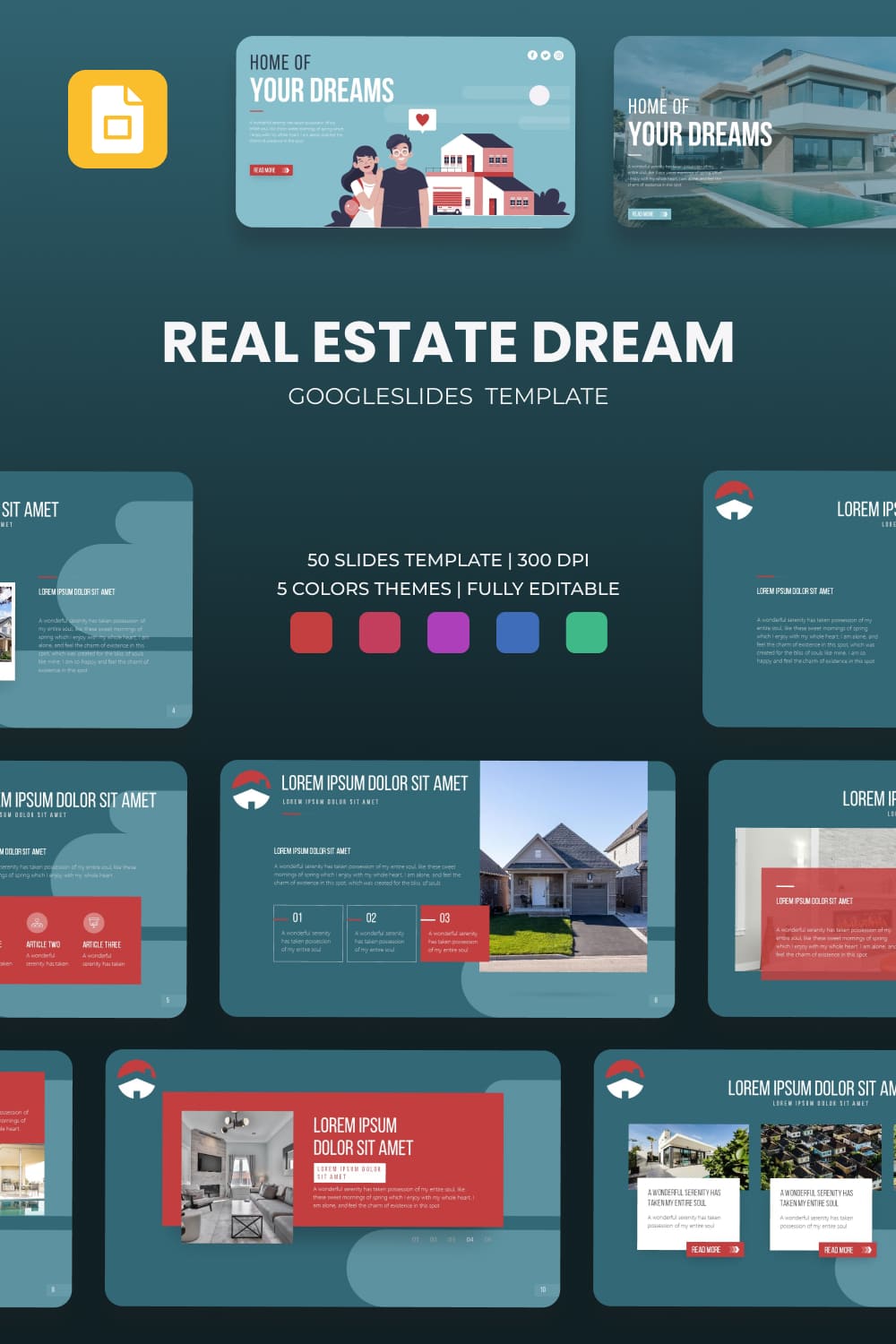 Real Estate Dream Google Slides Theme.