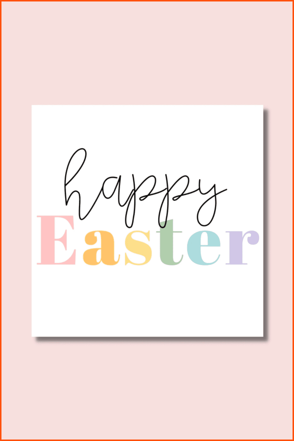 Easter - Happy Easter - Printable Cookie Tag.