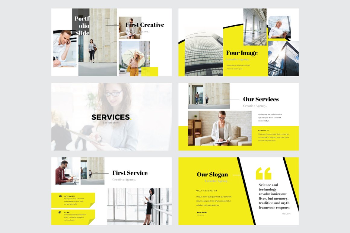 Template with a modern design and with contemporary images.