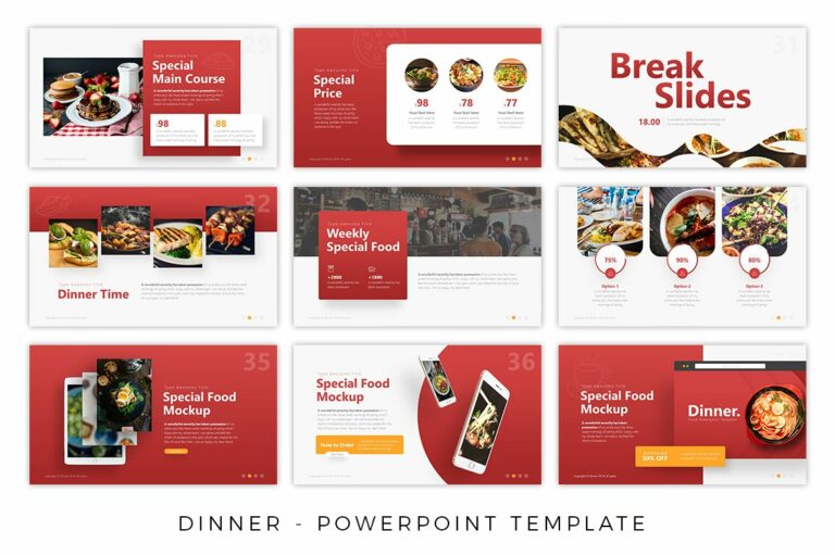 Dinner - Food Presentation Template – MasterBundles