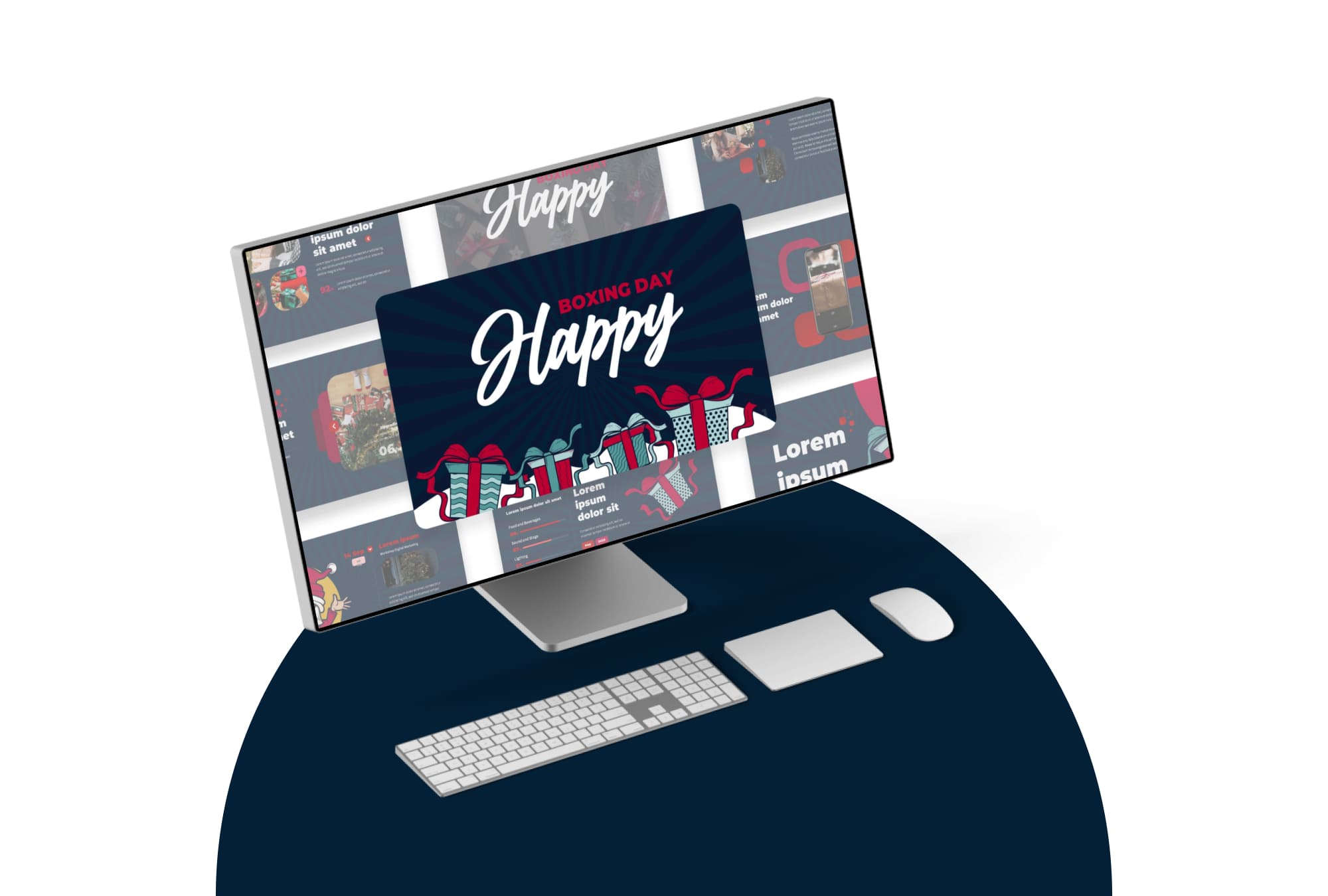 Happy Boxing Day Presentation Template - desktop.