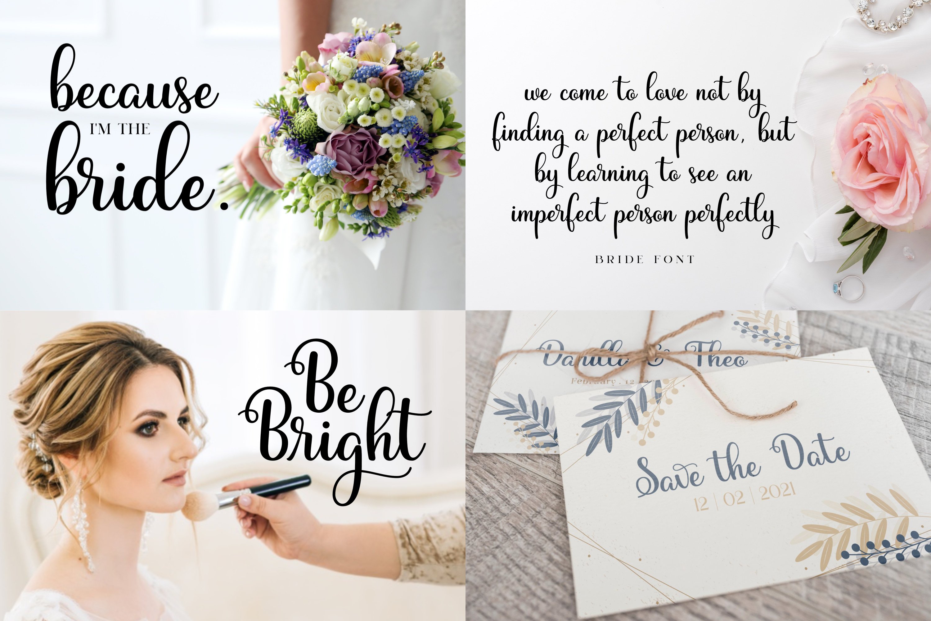 A classic font for small weddings.