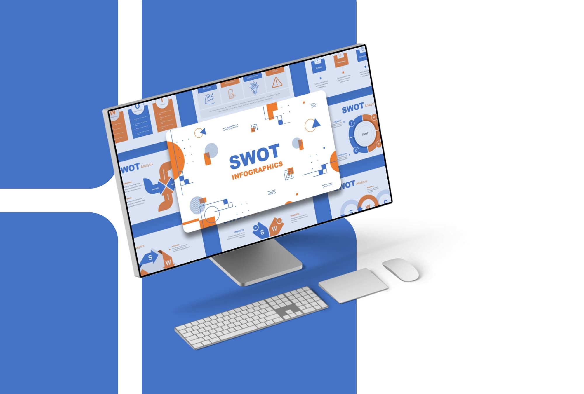 SWOT Analytics Presentation: 50 Slides PPTX, KEY, Google Slides - desktop.
