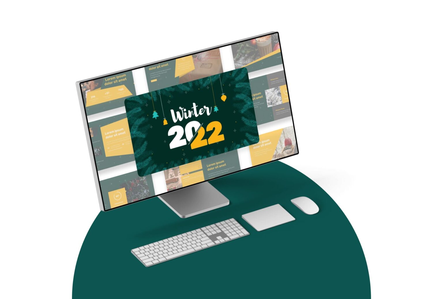 Winter Holidays Presentation Template – MasterBundles