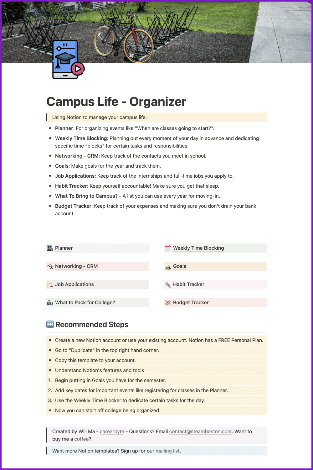 Campus Life Organizer.