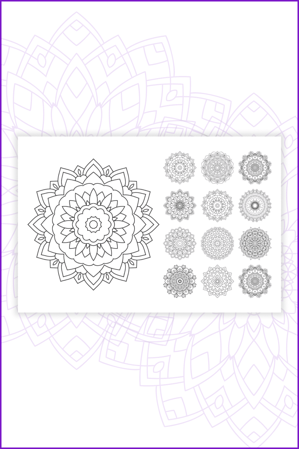 Collage with floral style mandalas.