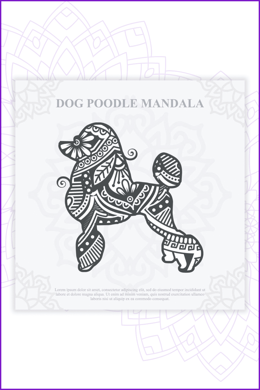 Dog in a mandala style.