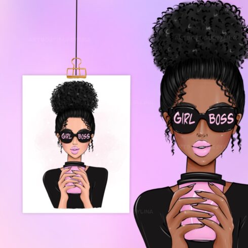 Boss Girl Life Clipart PNG, Coffee PNG, Coffee girl, Coffee to go ...
