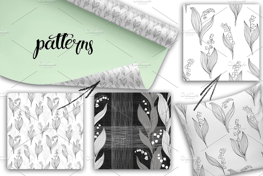Patterns with lilies is perfect for your creativity.