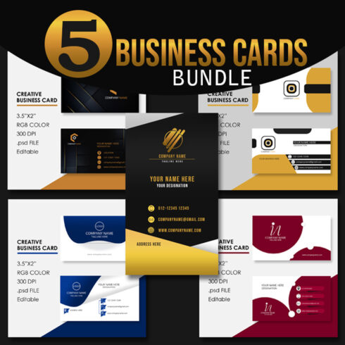 Business cards bundle main cover.