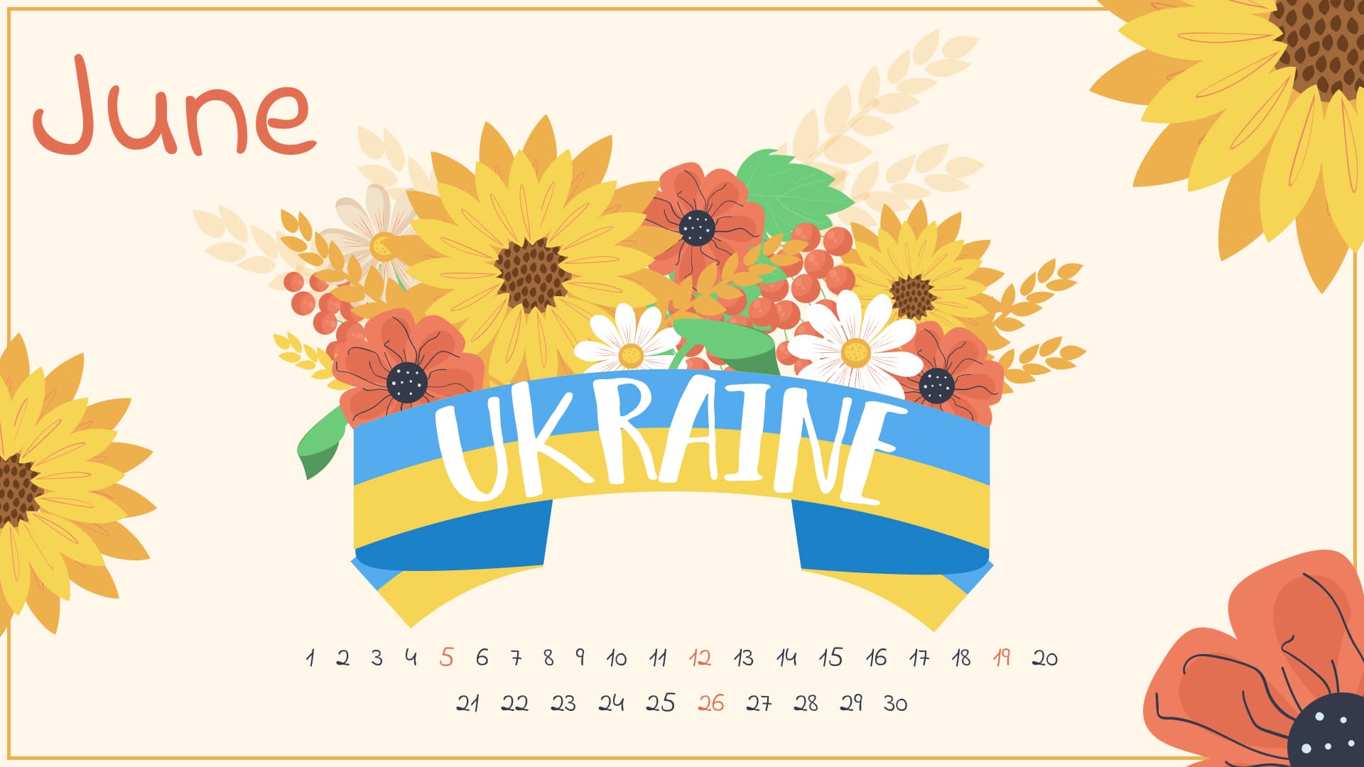 Ukrainian thematic for calendar.