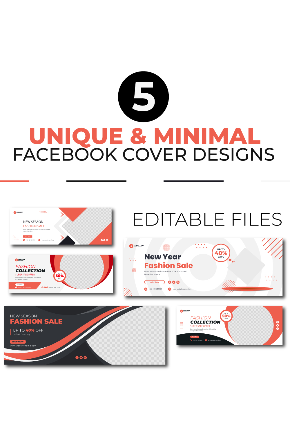 5 unique minimal facebook cover designs pinterest
