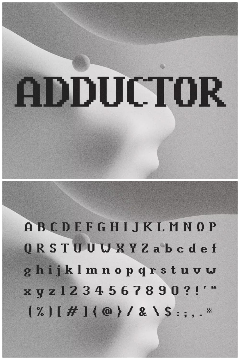 Adductor Pixel Font.