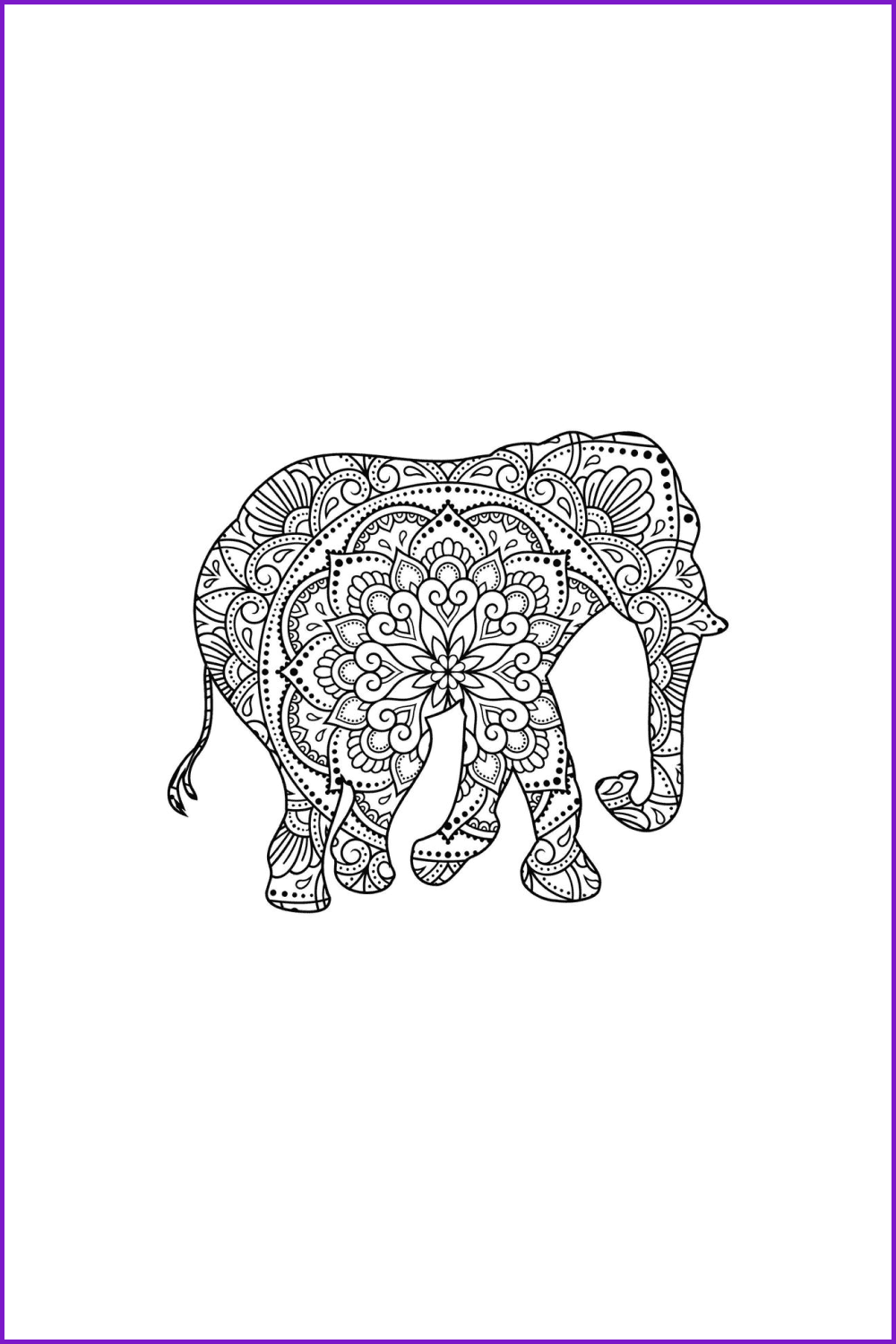 Elephant in mandala.