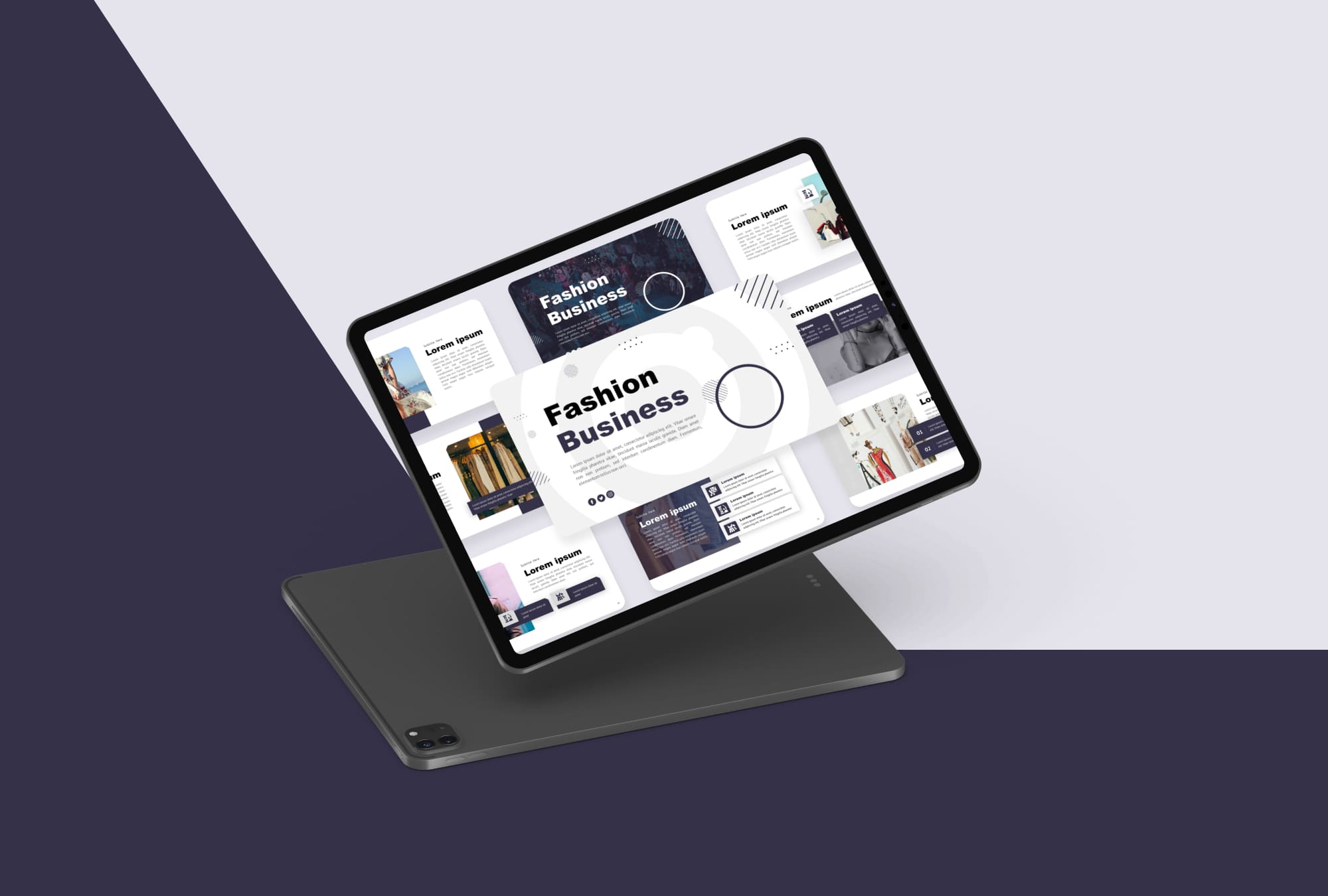 Fashion Business Presentation Template - tablet.
