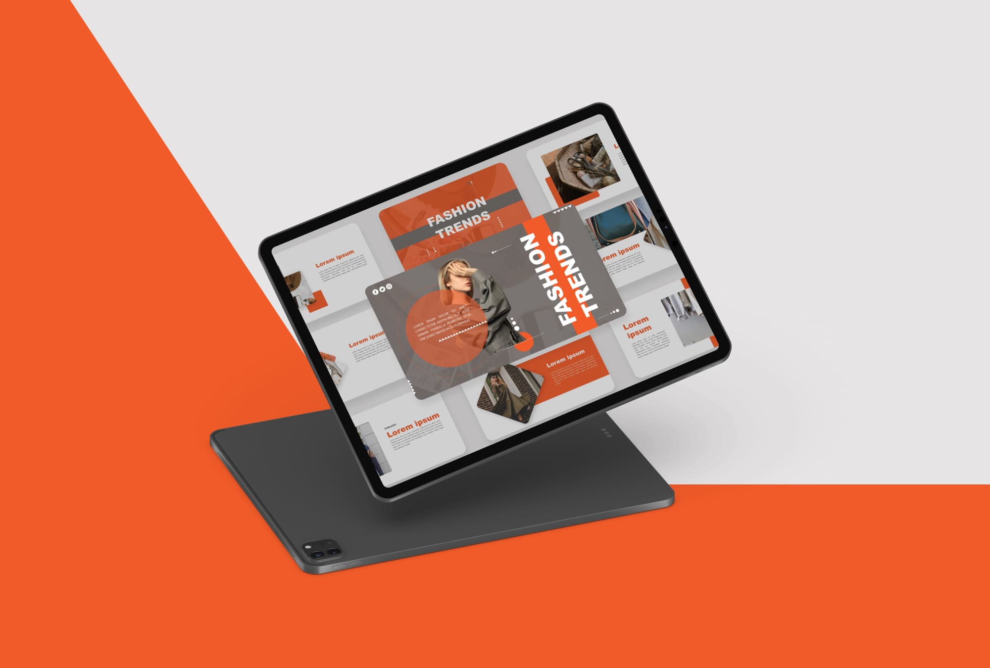 Fashion Trends Presentation Template - tablet.