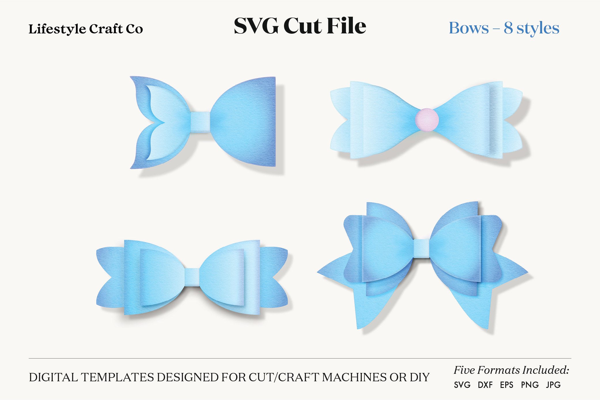 Four bows for cute illustrations.