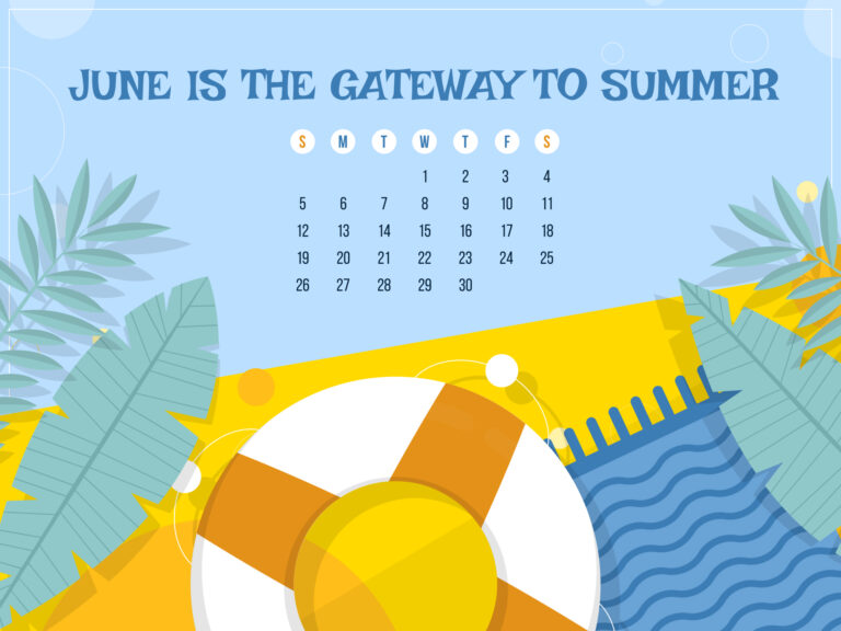 Free June Editable Calendar – MasterBundles