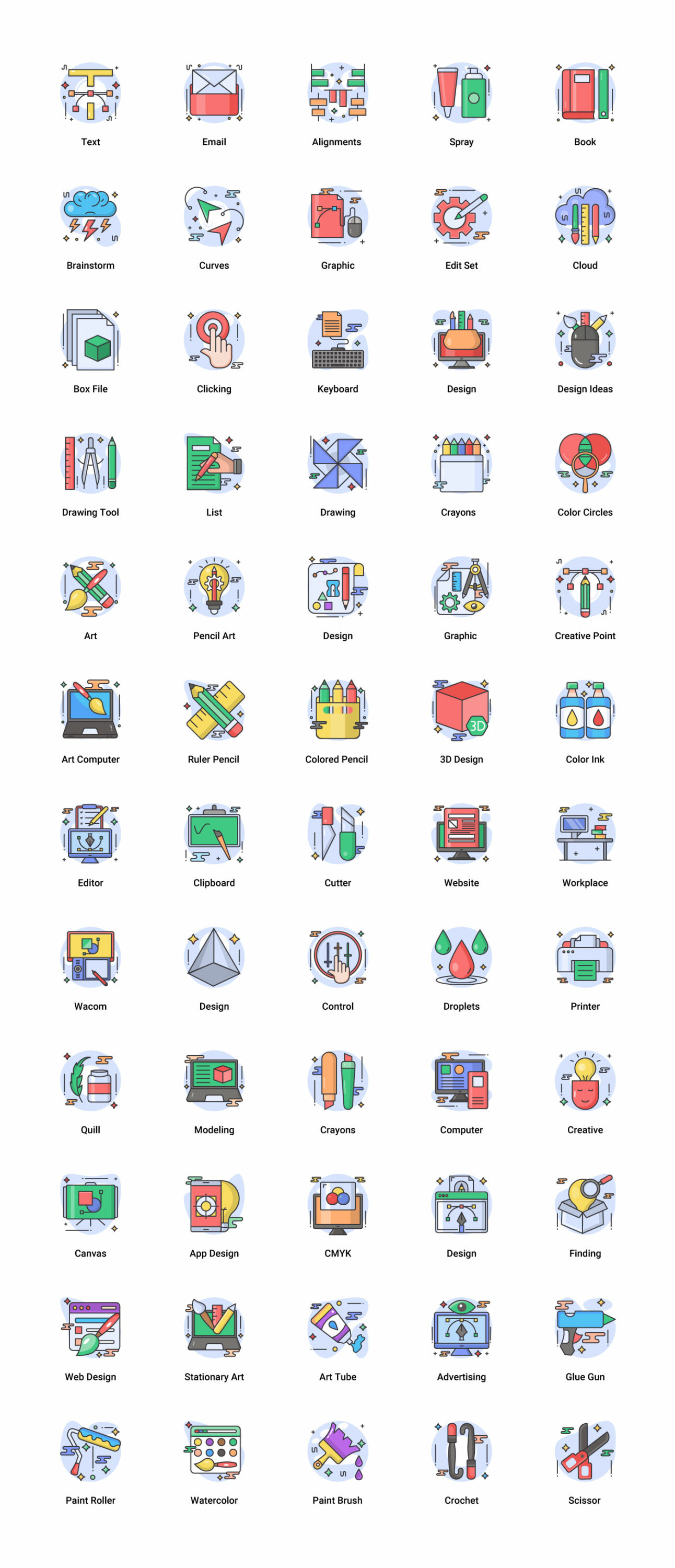 All the icons are easy to use and highly customizable, to fit your needs.