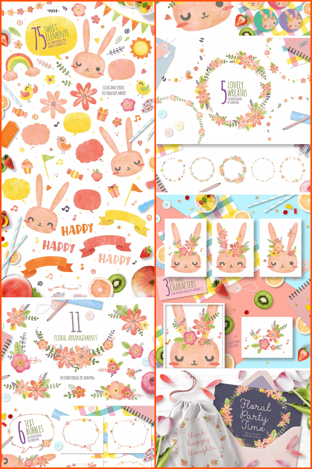 103 Sweet Elements Bundle: Think Happy Thoughts.