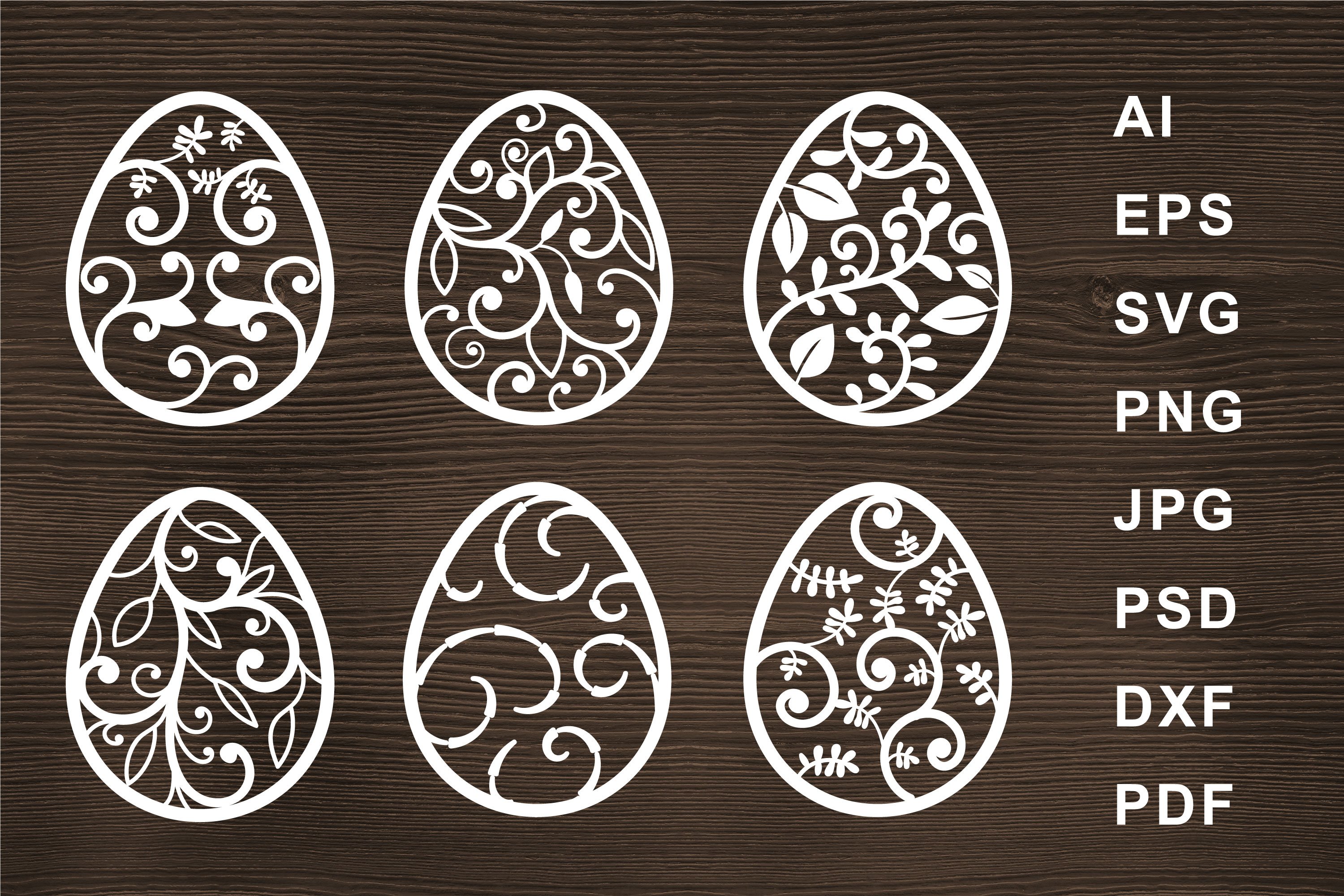 White eggs on the dark wooden background.