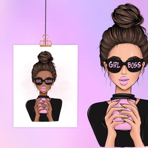 Boss Girl Life Clipart PNG, Coffee PNG, Coffee girl, Coffee to go ...