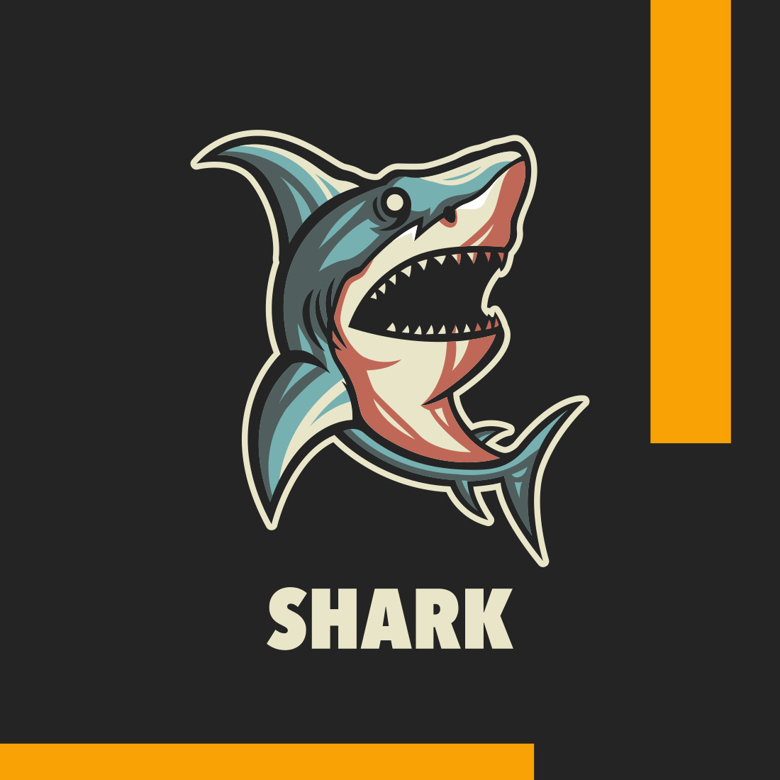 Animal Mascot Vector Illustration shark.