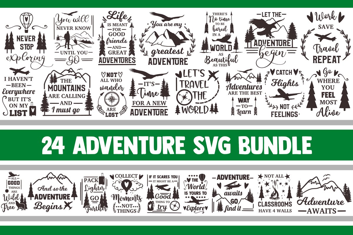 Cover image of Adventure SVG Bundle.