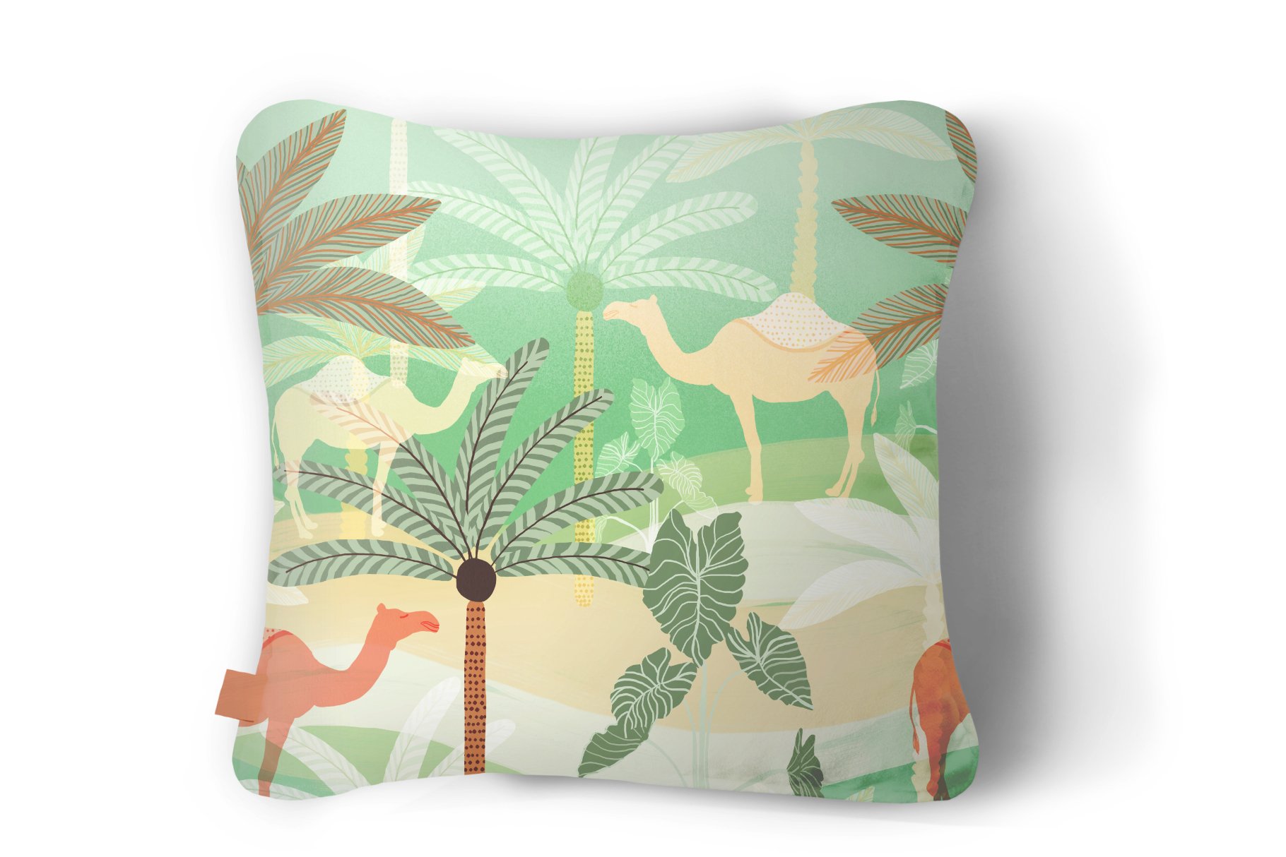 Pillow with Marrakesh print.
