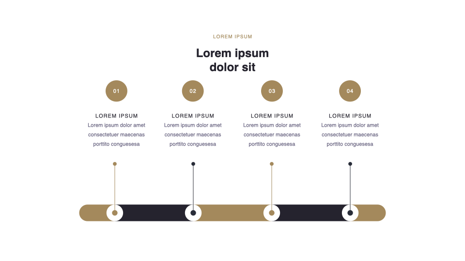 Simple line for infographics in brown color.